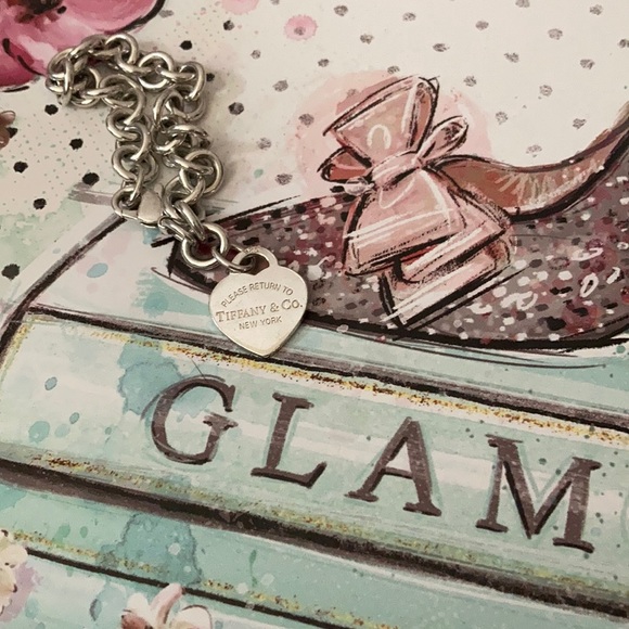 Tiffany & Co 925 Heart Tag Charm Bracelet - Picture 4 of 15